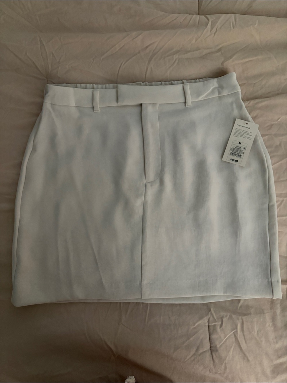 Tailored cream Mini Skirt
